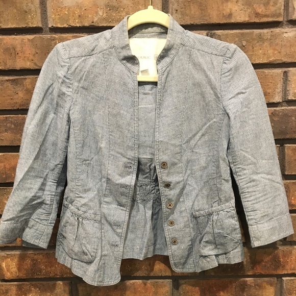 Button-front chambray jacket - Picture 2 of 4